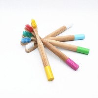 Wholesale Reusable children paint round handle bamboo toothbrush amazon top sales 2020 new arrivals